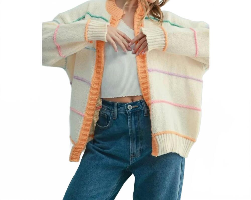 NEW JODIFL savannah striped cardigan in multi